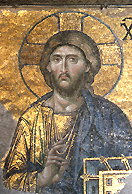 byzantine mosaic found inside Hagia Sophia in Instanbul, Turkey